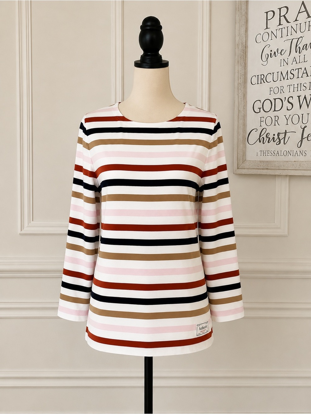 TALBOT’S Large Long Sleeved Striped Woman’s Pullover